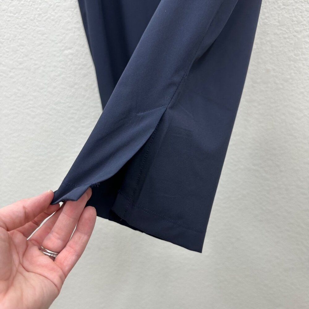 Talbots Navy Blue Crop Performance Quick Dry Pants Womens size Medium Petite NEW - Picture 4 of 11
